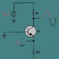 Yksinkertaisimmat transistoreilla toimivat matalataajuiset vahvistimet