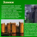 Huvuddragen i slottskonstruktion Projekt om historien om medeltida slott