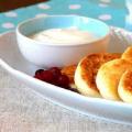 Mjölfria cheesecakes - steg för steg matlagningsrecept med mannagryn, havregryn eller stärkelse med ett foto Delikat mjölfria cheesecakes
