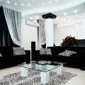 Вітальня чорного кольору — варіанти дизайну сучасної вітальні з чорним відтінком (77 фото)