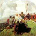 Lag et historisk portrett av en av prinsene fra Rurik-dynastiet (Rurik, Igor, Svyatoslav)