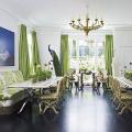Green curtains for calm in the house
